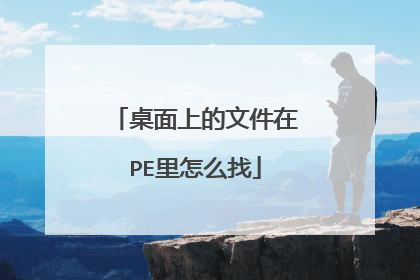 桌面上的文件在PE里怎么找