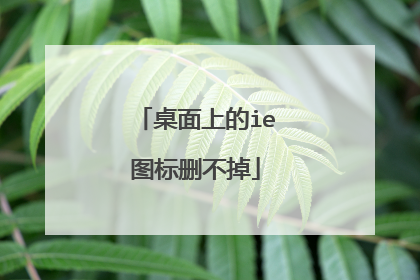 桌面上的ie图标删不掉