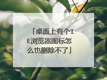 桌面上有个IE浏览器图标怎么也删除不了