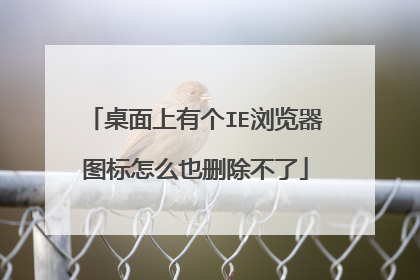 桌面上有个IE浏览器图标怎么也删除不了