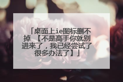桌面上ie图标删不掉 【不是高手你就别进来了,我已经尝试了很多办法了】