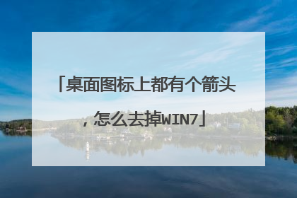 桌面图标上都有个箭头,怎么去掉WIN7