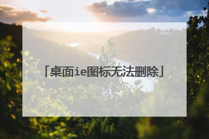 桌面ie图标无法删除