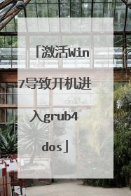 激活Win7导致开机进入grub4dos