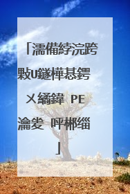 濡備綍浣跨敤U鐩樺惎鍔ㄨ繘鍏�PE瀹夎�呯郴缁�