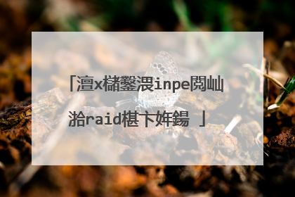 澶х櫧鑿渨inpe閲屾湁raid椹卞姩鍚�