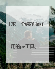 求一个纯净版好用的pe工具