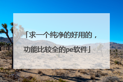 求一个纯净的好用的,功能比较全的pe软件