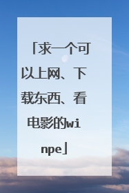 求一个可以上网、下载东西、看电影的winpe