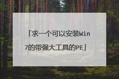 求一个可以安装Win7的带强大工具的PE