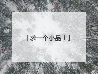 求一个小品!