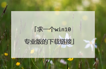 求一个win10专业版的下载链接