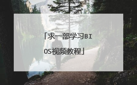 求一部学习BIOS视频教程