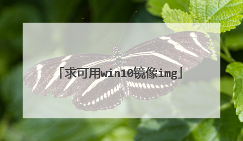 求可用win10镜像img