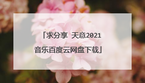 求分享 天意2021音乐百度云网盘下载