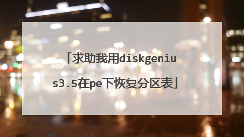 求助我用diskgenius3.5在pe下恢复分区表