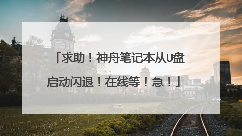 求助!神舟笔记本从U盘启动闪退!在线等!急!