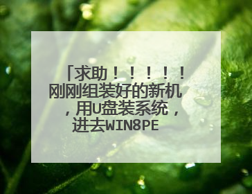 求助！！！！！刚刚组装好的新机，用U盘装系统，进去WIN8PE精简模式后准备分区，可是问题来了，一