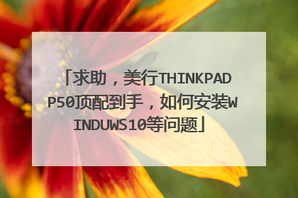 求助,美行THINKPAD P50顶配到手,如何安装WINDUWS10等问题