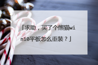求助,买了个熊猫win10平板怎么重装?