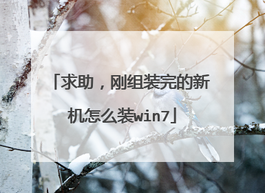 求助,刚组装完的新机怎么装win7