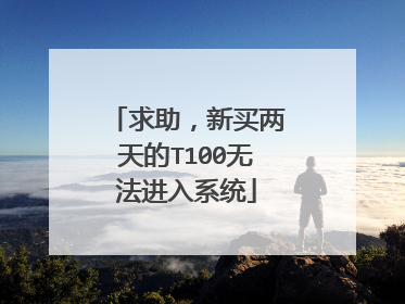 求助,新买两天的T100无法进入系统