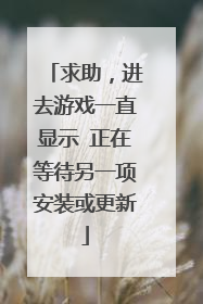 求助,进去游戏一直显示 正在等待另一项安装或更新