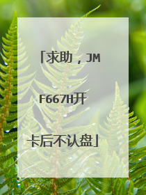 求助,JMF667H开卡后不认盘
