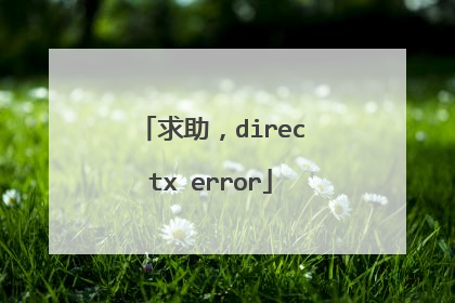 求助,directx error