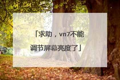 求助,vn7不能调节屏幕亮度了