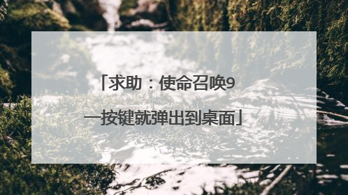 求助:使命召唤9 一按键就弹出到桌面