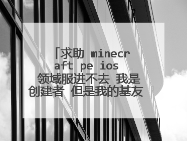 求助 minecraft pe ios 领域服进不去 我是创建者 但是我的基友可以进服 它会
