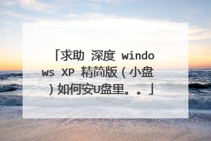 求助 深度 windows XP 精简版(小盘)如何安U盘里。。