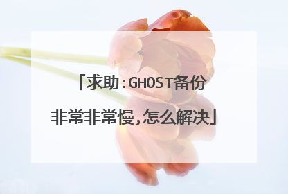 求助:GHOST备份非常非常慢,怎么解决