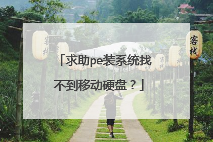 求助pe装系统找不到移动硬盘?