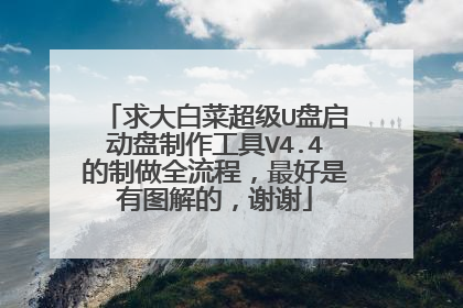 求大白菜超级U盘启动盘制作工具V4.4的制做全流程，最好是有图解的，谢谢