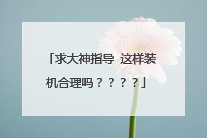 求大神指导 这样装机合理吗????