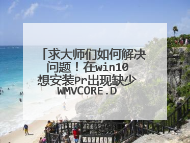 求大师们如何解决问题!在win10想安装Pr出现缺少WMVCORE.DLL问题。