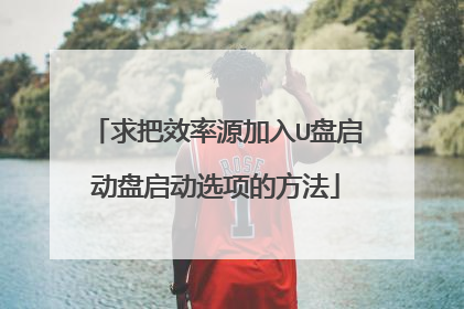 求把效率源加入U盘启动盘启动选项的方法