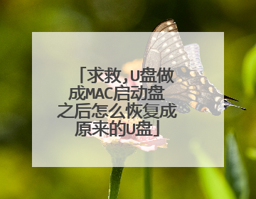 求救,U盘做成MAC启动盘之后怎么恢复成原来的U盘