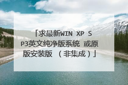 求最新WIN XP SP3英文纯净版系统 或原版安装版 (非集成)