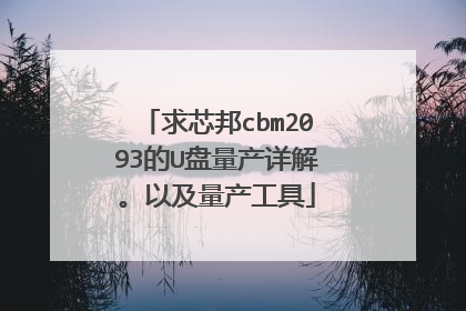 求芯邦cbm2093的U盘量产详解。以及量产工具