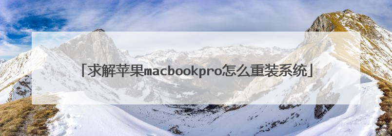 求解苹果macbookpro怎么重装系统