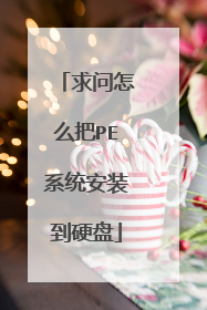 求问怎么把PE系统安装到硬盘