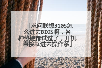 求问联想310S怎么进去BIOS啊，各种热键都试过了，开机直接就进去操作系