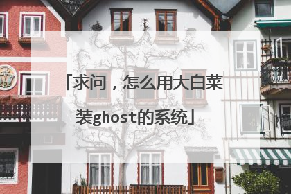 求问,怎么用大白菜装ghost的系统