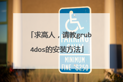 求高人,请教grub4dos的安装方法