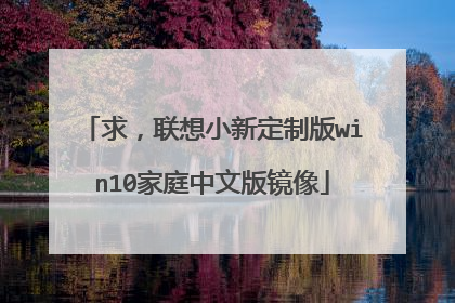 求,联想小新定制版win10家庭中文版镜像