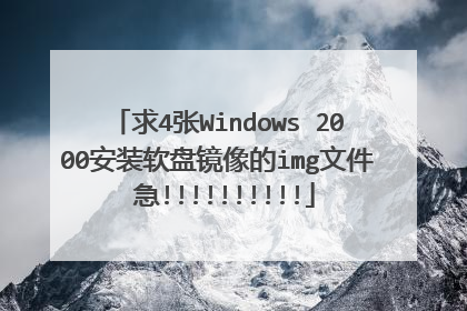求4张Windows 2000安装软盘镜像的img文件 急!!!!!!!!!!