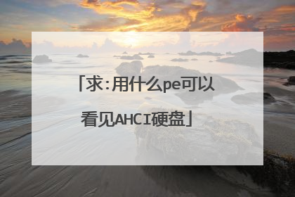 求:用什么pe可以看见AHCI硬盘